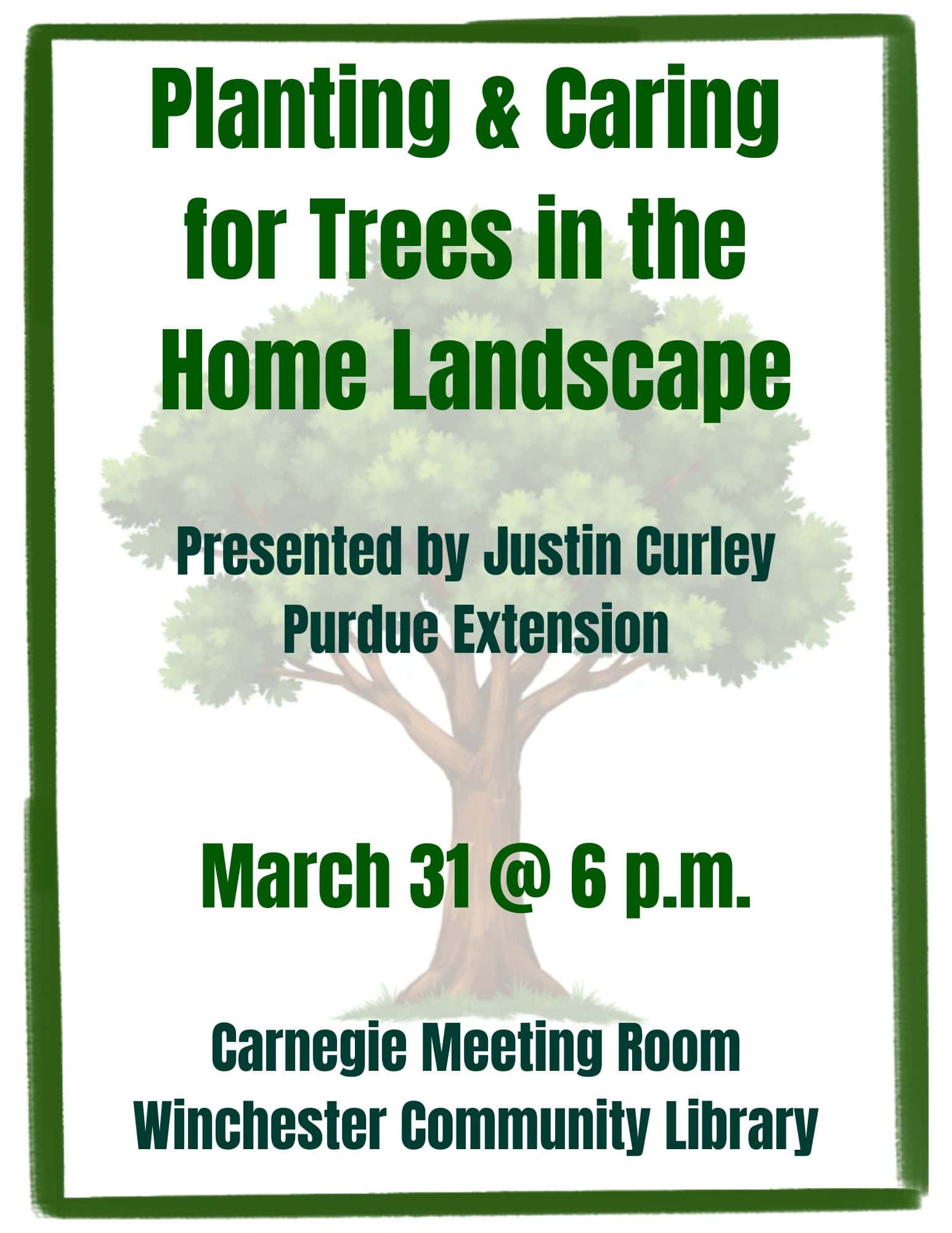 planting & caring for trees in the home landscape
